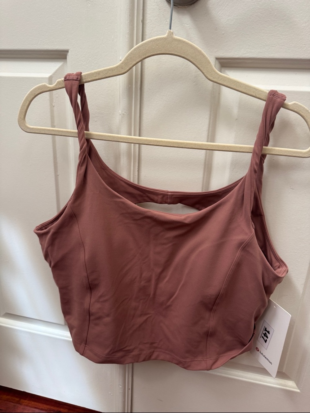 lululemon athletica Twist-Strap Crop Tank in red clay